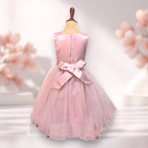 Mauve Pink Elegant Long Sleeveless Princess Dress