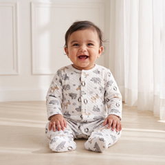 Quilted Printed Baby Romper