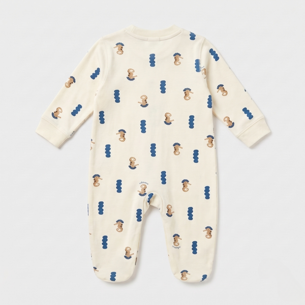 Deep Blue Sea Seahorse Romper