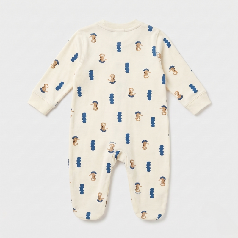 Deep Blue Sea Seahorse Romper