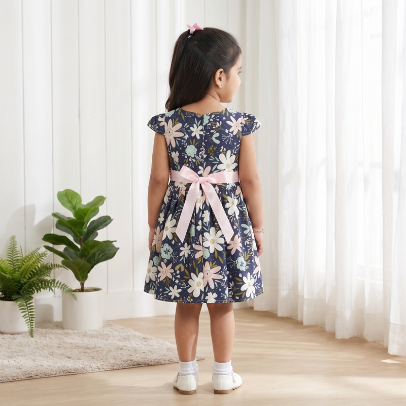 Midnight Blossom Garden Frock