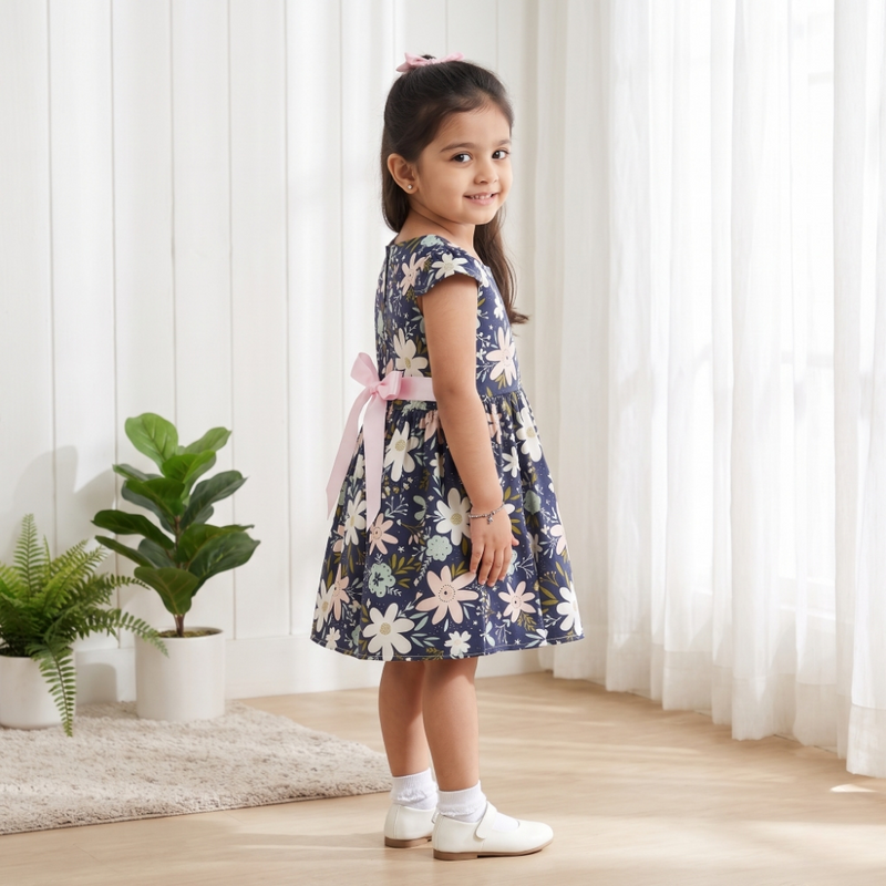 Midnight Blossom Garden Frock