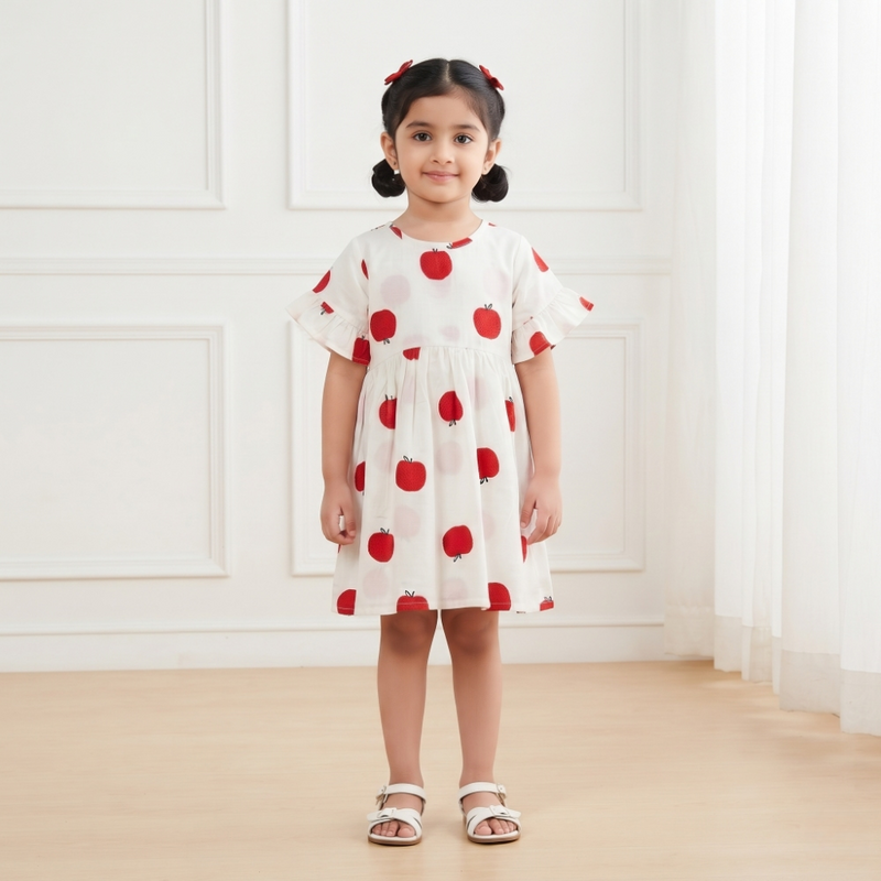 Little Apple Print Dress