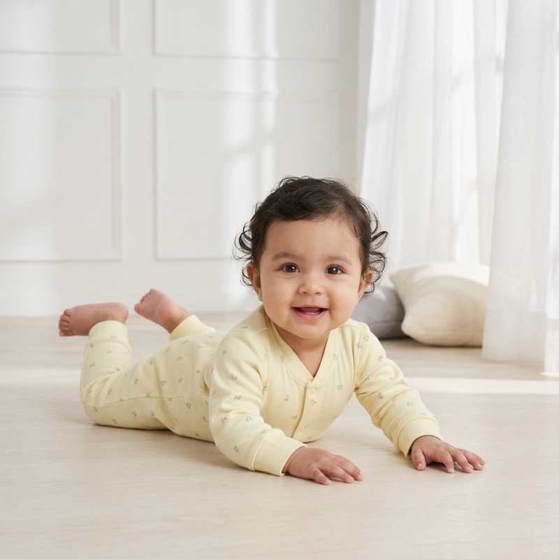 Yellow Tiny Blossom Romper