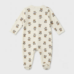 Sleepy Teddy Bear Quilted Romper