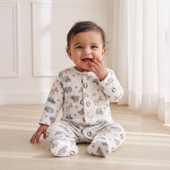 Quilted Printed Baby Romper
