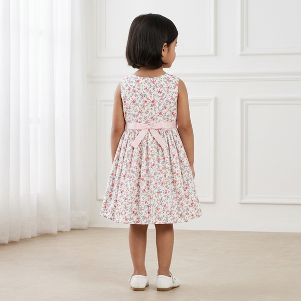 Pastel Sleeveless Vintage Floral Frock