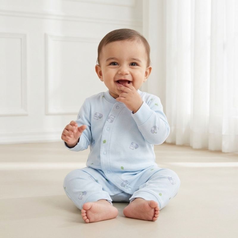 Little Panda Meadow Romper