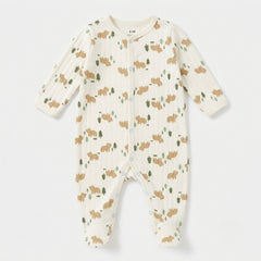 Woodland Bear Quilted Romper