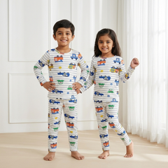 Traffic Jam Striped Nightsuit