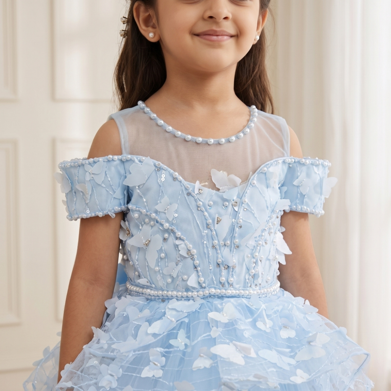 Elsa Butterfly Sky Princess Dress