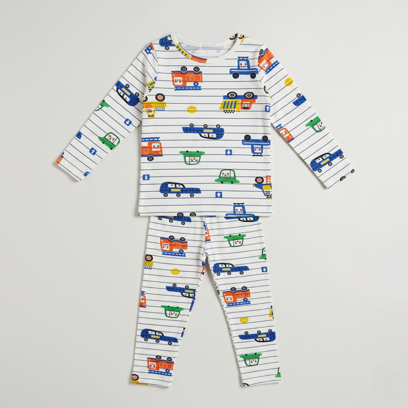 Traffic Jam Striped Nightsuit