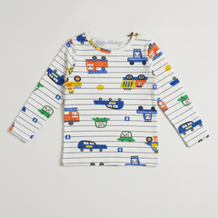 Traffic Jam Striped Nightsuit