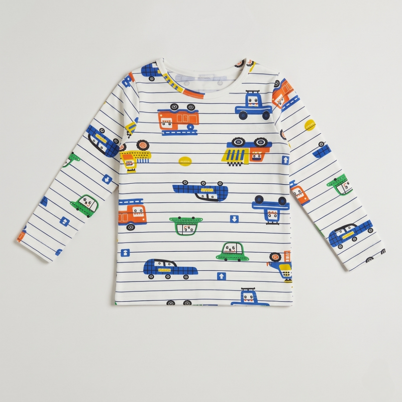 Traffic Jam Striped Nightsuit