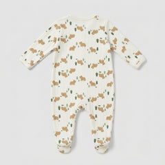 Woodland Bear Quilted Romper
