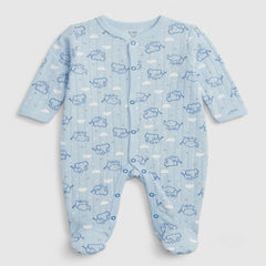 Blue Elephant Dreams Quilted Romper