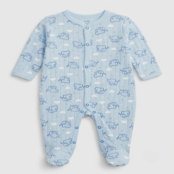 Blue Elephant Dreams Quilted Romper