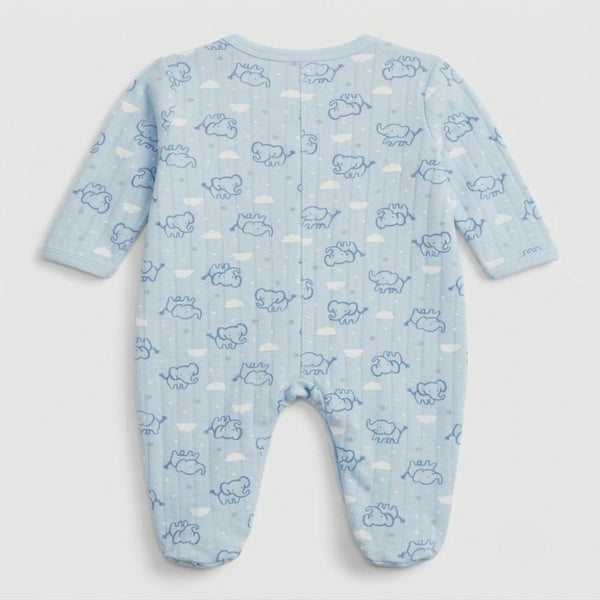 Blue Elephant Dreams Quilted Romper