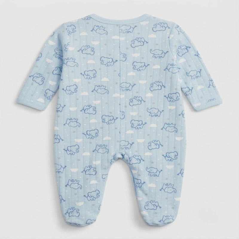 Blue Elephant Dreams Quilted Romper