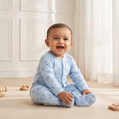 Blue Elephant Dreams Quilted Romper