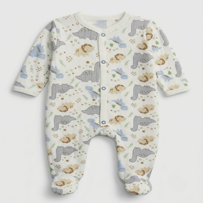 Pastel Jurassic Quilted Romper