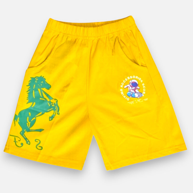 Yellow Boys Polo T-shirt with Shorts Set