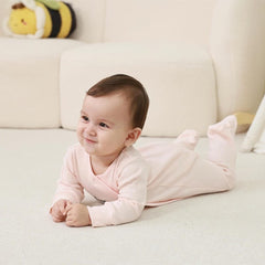 Pink Diamond-Quilted Baby Romper