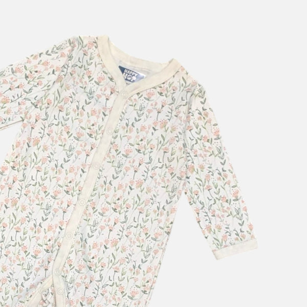 White Printed Full Sleeves Rompers