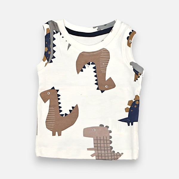 Dino Printed Vest and Short Set