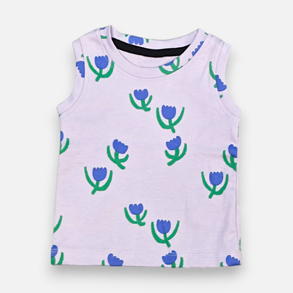 Flower Printed Vest and Short Set