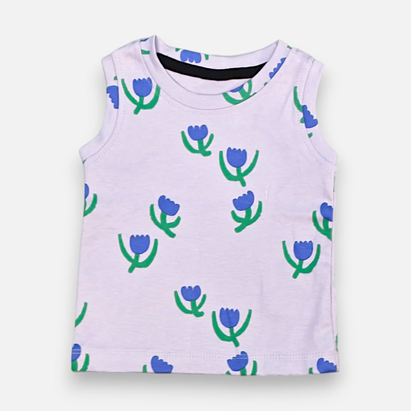 Flower Printed Vest and Short Set