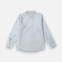 Sky Blue Mandarin Collar Casual Shirt