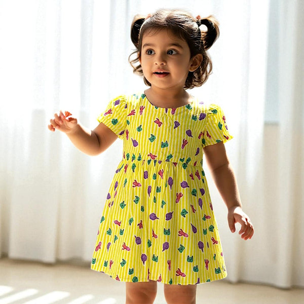 Yellow Printed Frock