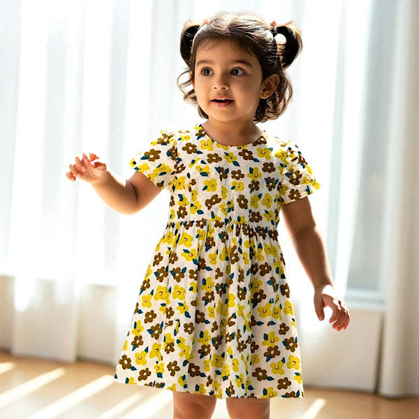 White Floral Frock