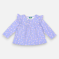 Blue Floral Baby Girl Top