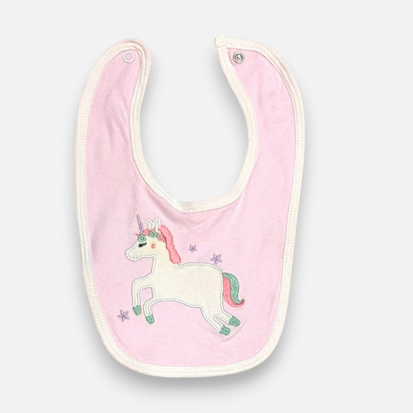 Baby Premium Bibs - Pink Unicorn