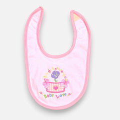 Baby Premium Bibs - Pink Basket