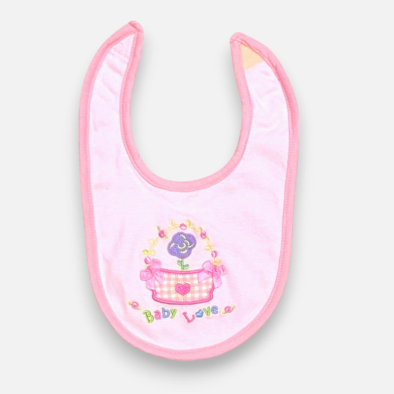 Baby Premium Bibs - Pink Basket