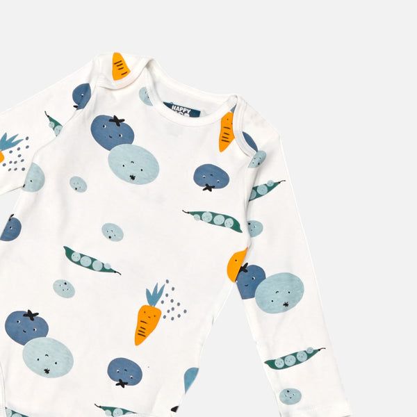 Vegetable Printed long Sleeves Onesies