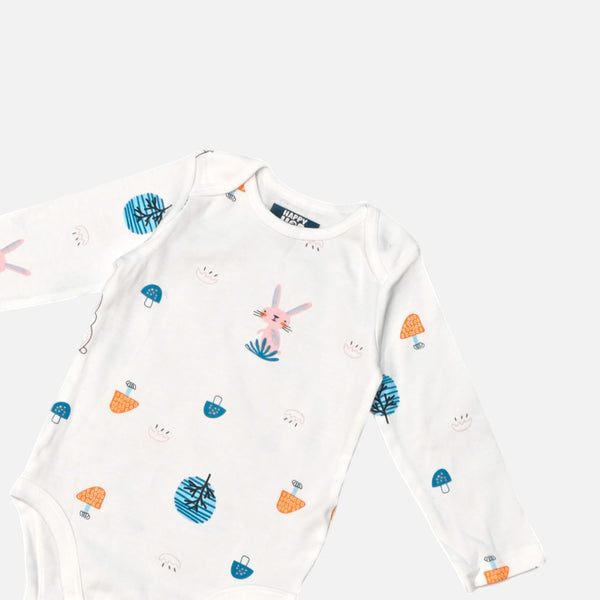 Bunny Printed Long Sleeves Onesies