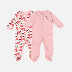 Pink Baby Romper Set Of Two