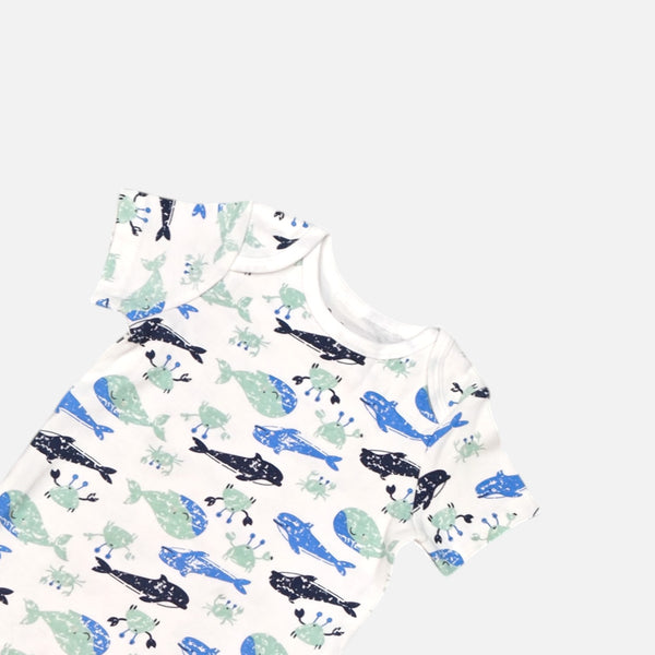 Sea Animals Half Sleeves Onesies