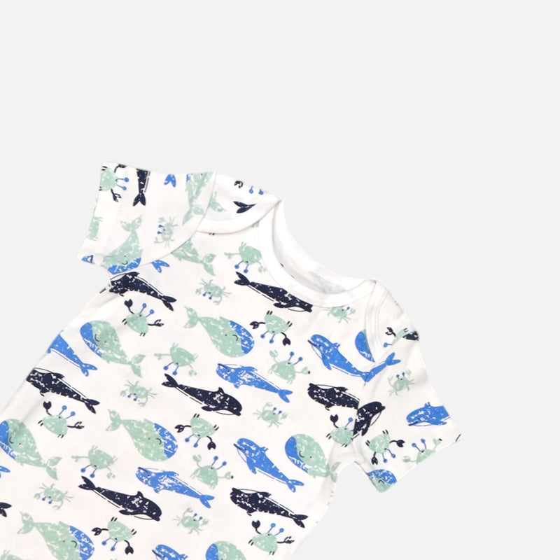 Sea Animals Half Sleeves Onesies