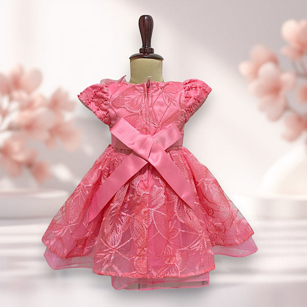 Dark Peach Knee Length Princess Dress