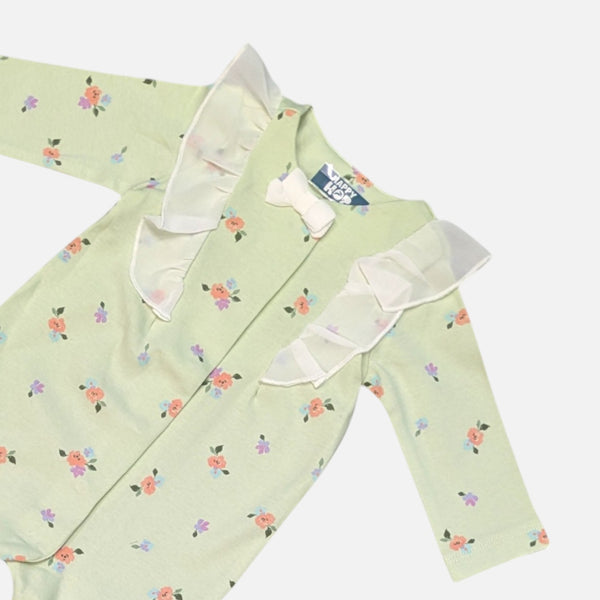 Floral Printed Frill Rompers