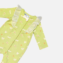 Butterfly Printed Frill Rompers