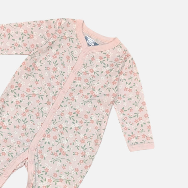 Pink Printed Full Sleeves Rompers