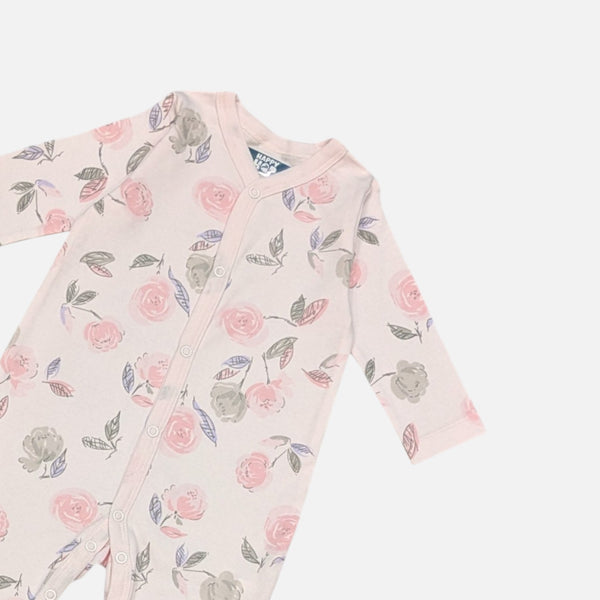 Pink Printed Full Sleeves Rompers
