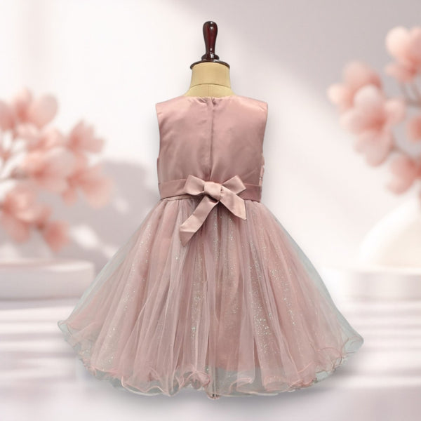 Mauve Pink Bow Sleeveless Princess Dress