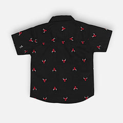 Black Half-Sleeves Casual Shirt